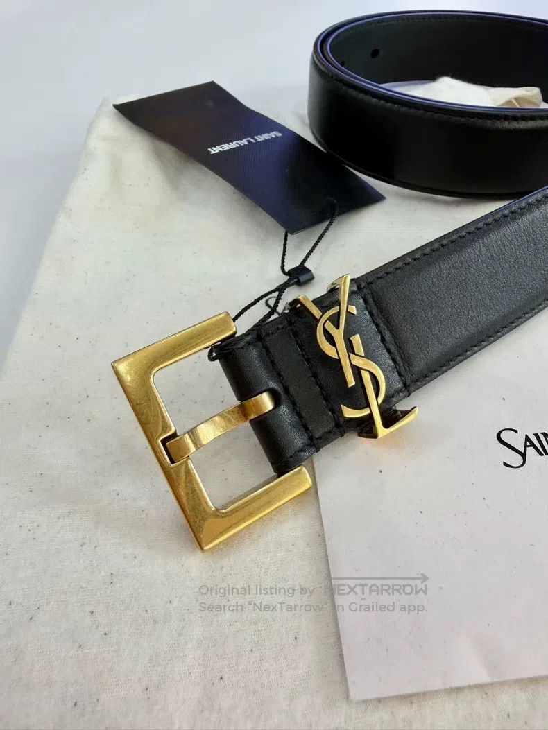 Saint Laurent Paris Saint Laurent Paris Classic Logo Distressed Letter Logo Sq Size ONE SIZE - 3 Thumbnail