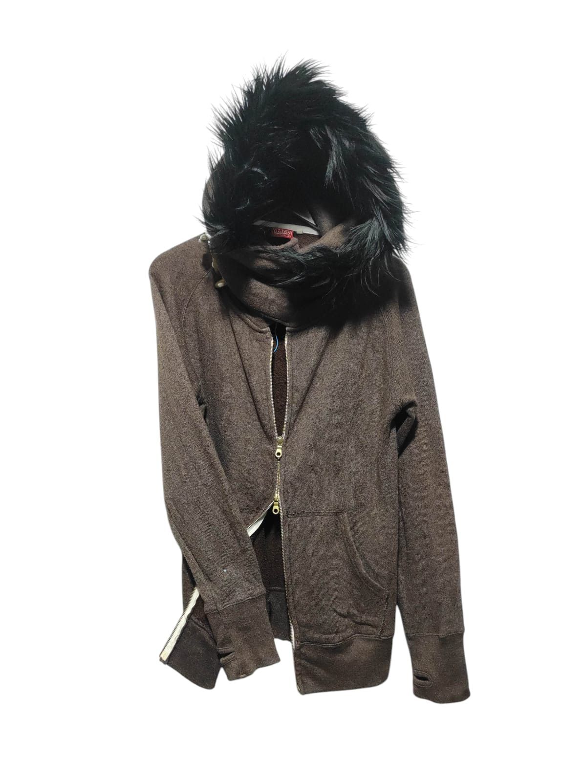 Union Double Zip Fur Hoodie i6w9 LBG style