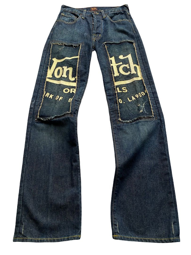 Von Dutch Y2k💥 VON DUTCH Patchwork Vintage Denim Pants Size US 28 / EU 44 - 1 Thumbnail