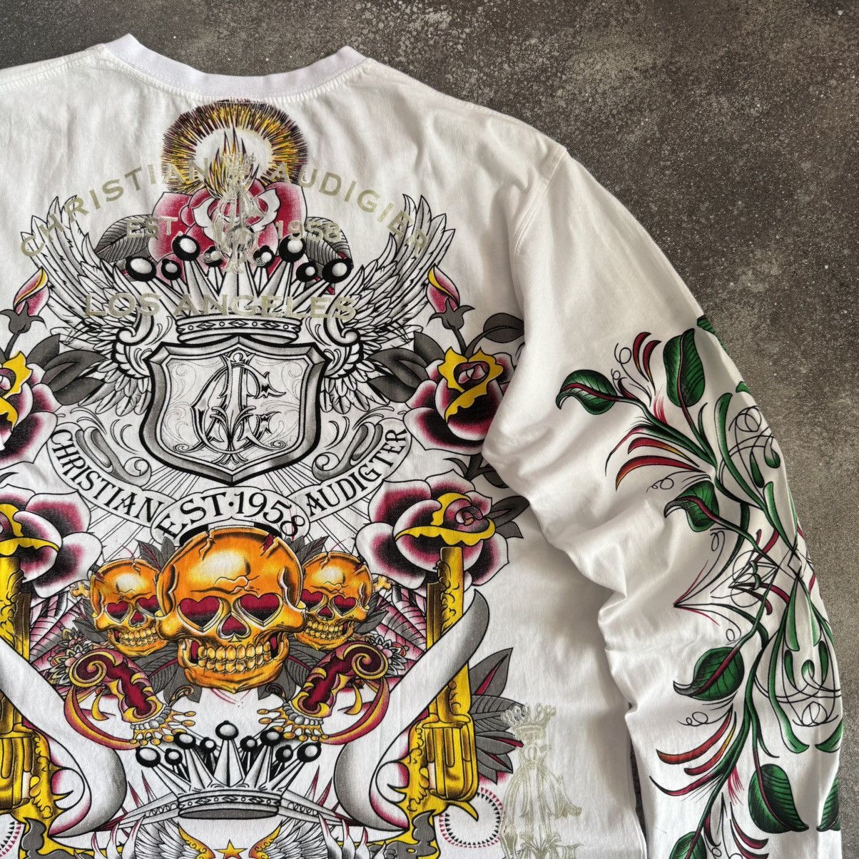 Ed Hardy Christian Audigier (Ed Hardy) Y2K Vintage Long Sleeve Top Size US XL / EU 56 / 4 - 13 Thumbnail