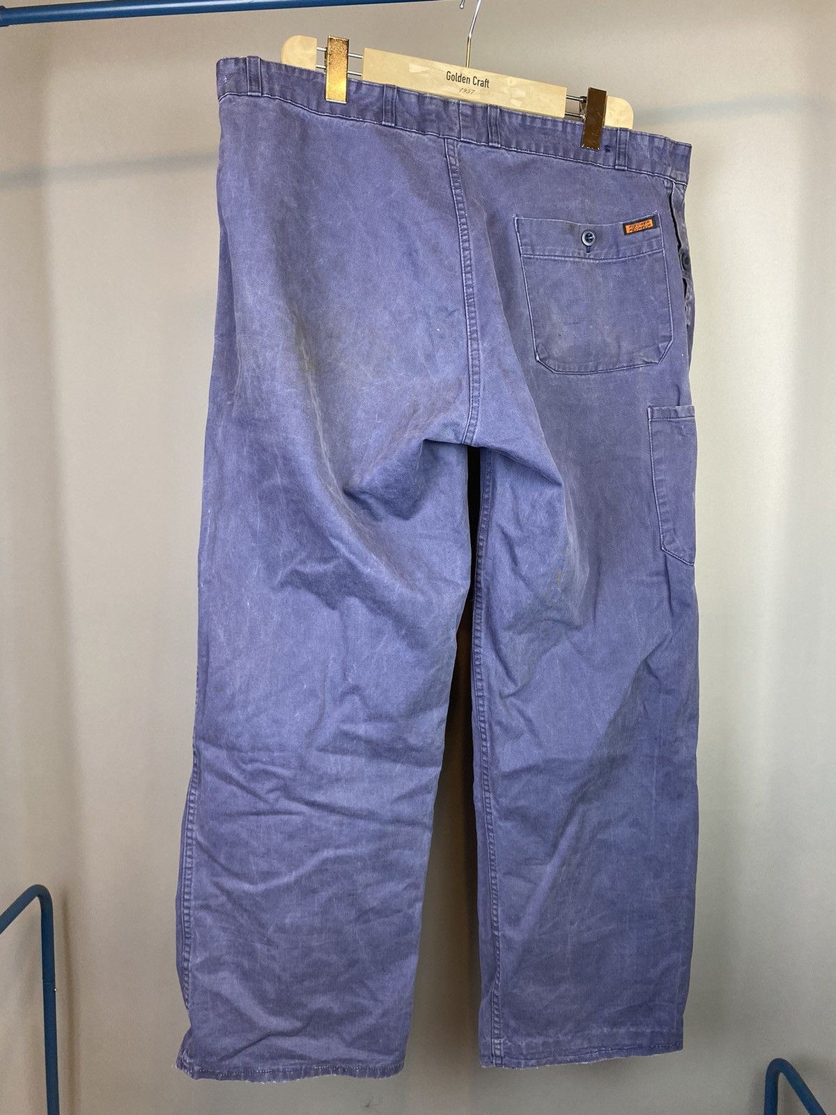 Le Laboureur × Vintage Vintage Faded Workwear Pants in Washed Indigo Purple Size US 40 / EU 56 - 7 Thumbnail