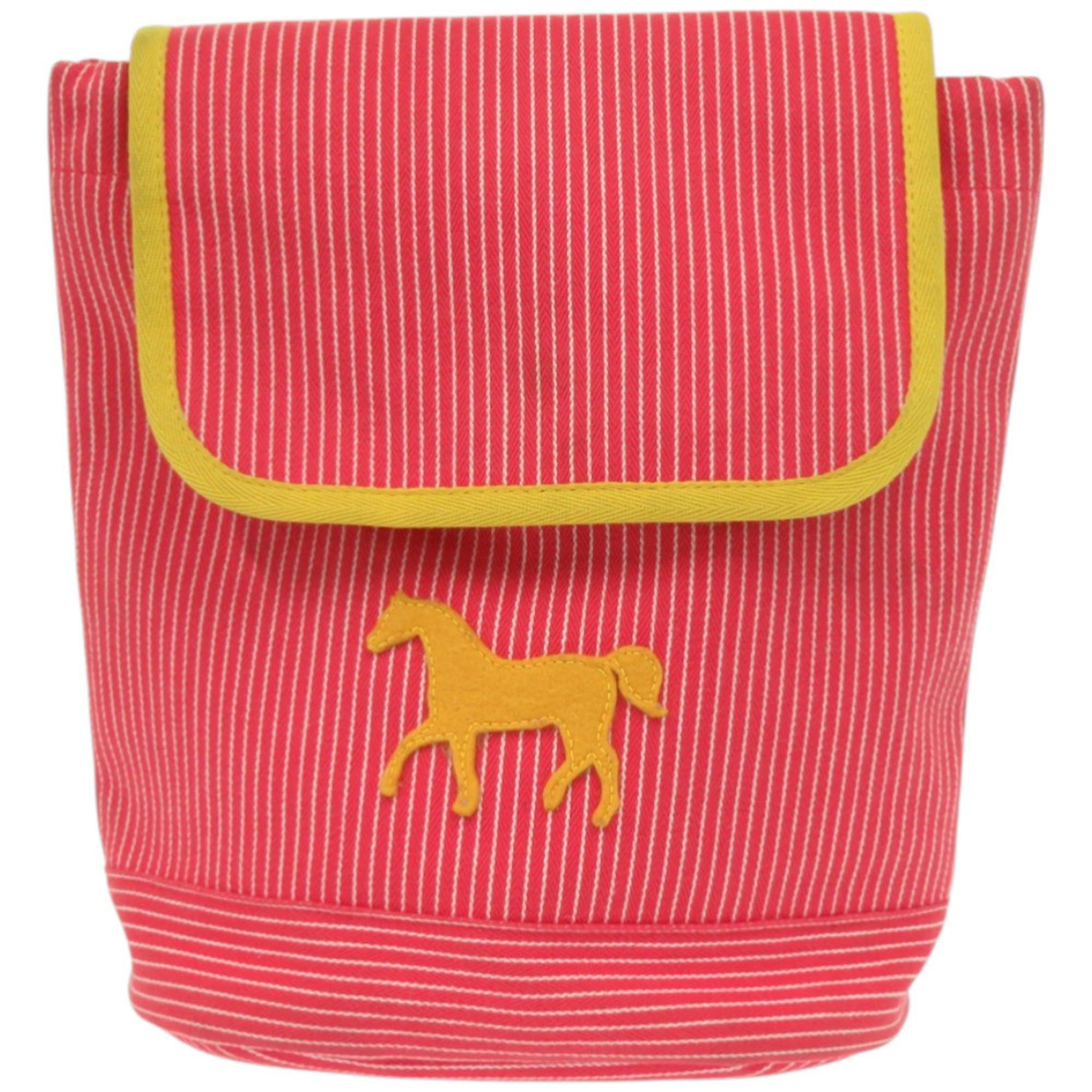 Hermes Excellent condition Hermès striped Caval color kids' horsehair cotton backpack/daypack in red (0223HERMES) Size ONE SIZE - 1 Thumbnail