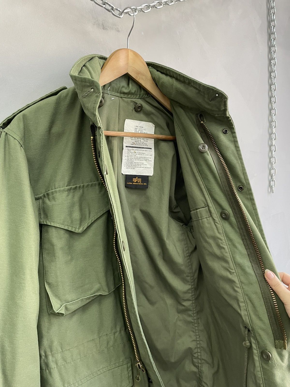 Alpha Industries Vintage 90s Army military Alpha Industries jacket parkas Size US S / EU 44-46 / 1 - 8 Thumbnail