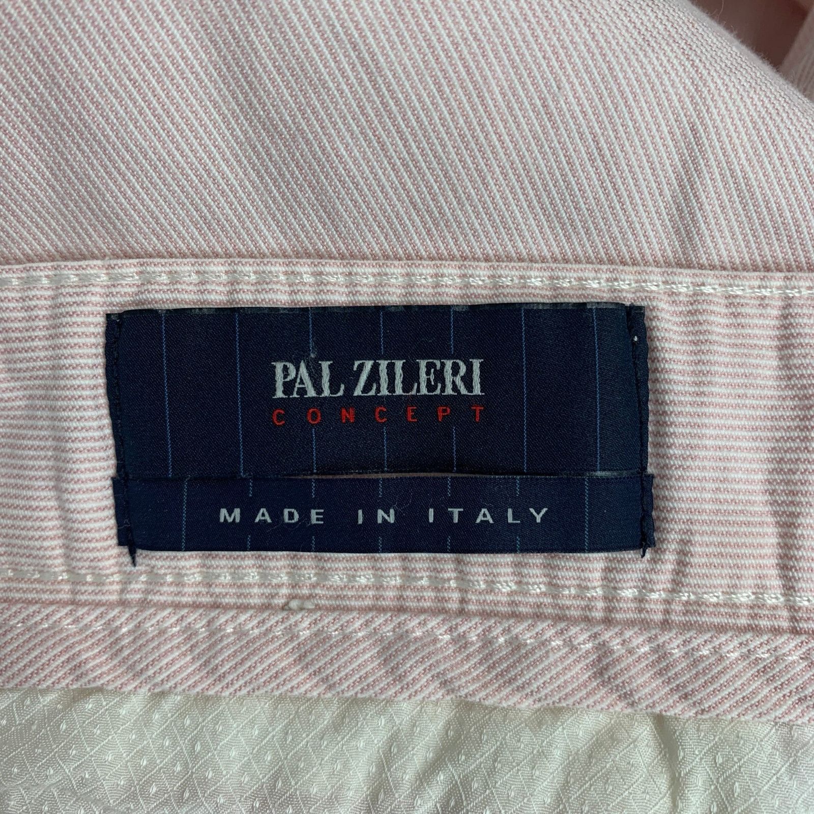 Pal Zileri Pink White Stripe Cotton 5 Pockets Casual Pants Size US 36 / EU 52 - 4 Thumbnail