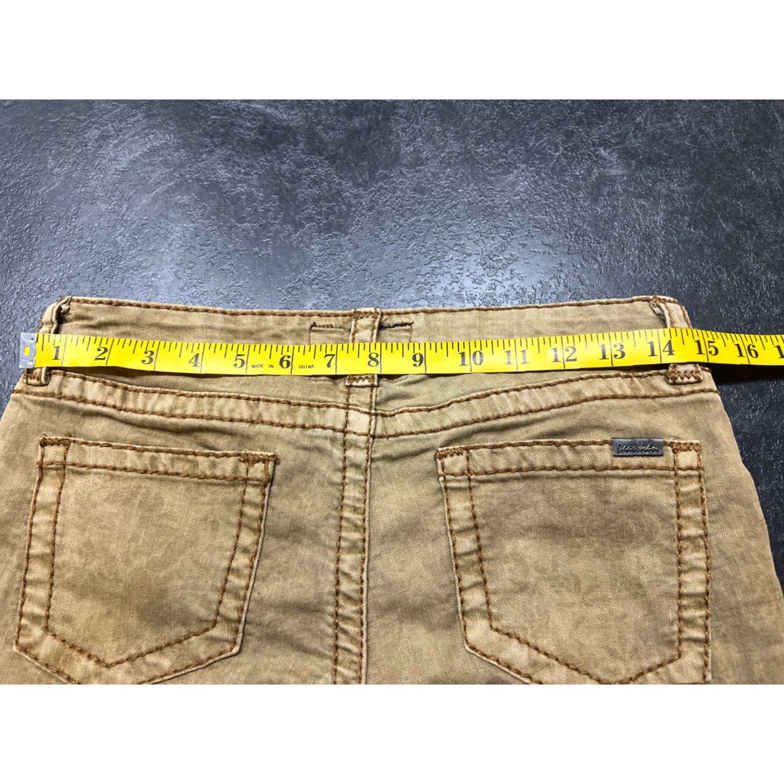 Joyrich Dear John Jeans Women’s 28 Khaki Skinny Comfort Corduroy Flat Front 90s City Casual Workwear Pants Size 28" / US 6 / IT 42 - 6 Thumbnail
