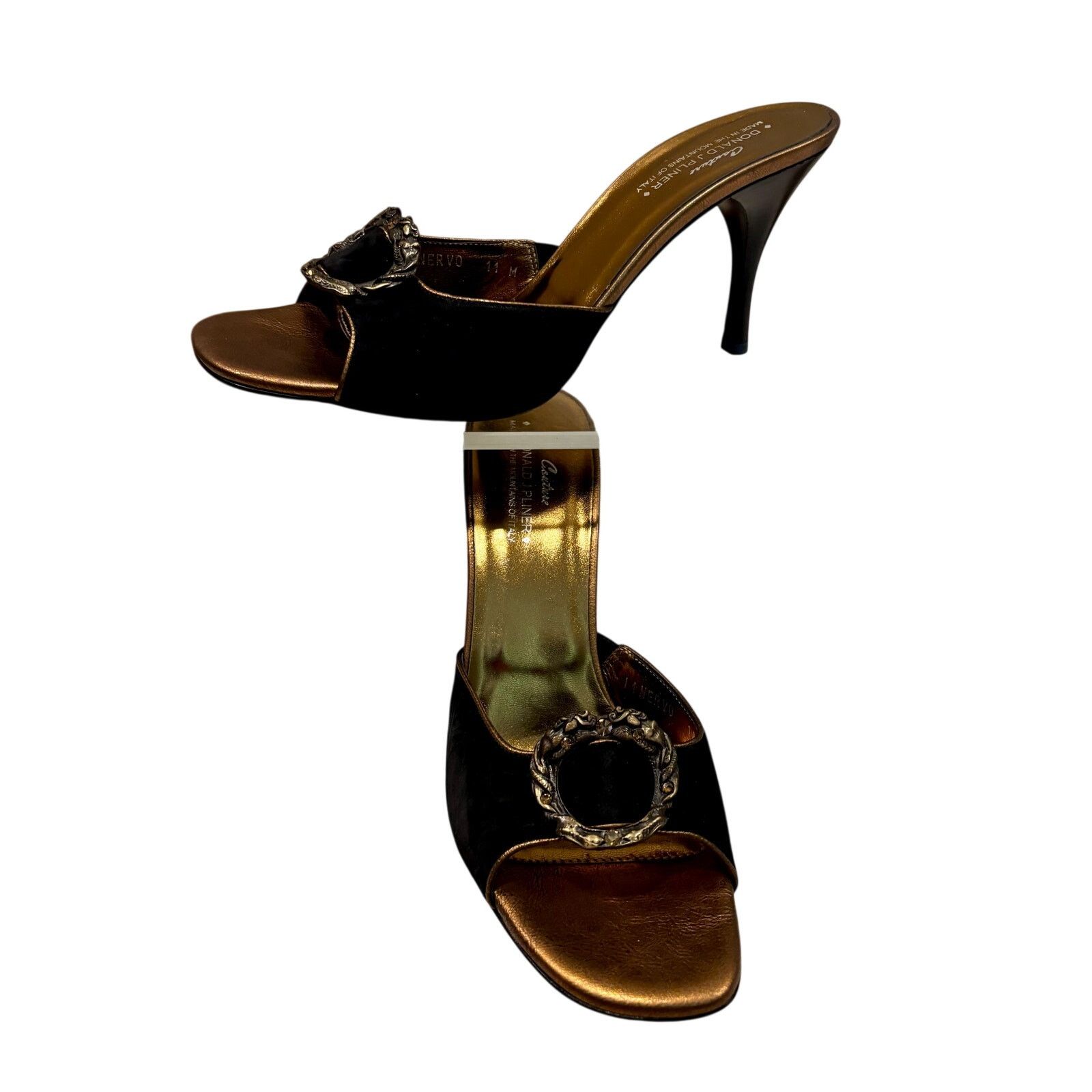 Donald Pliner Donald Pliner Shoe Black Suede Bronze Rhinestones $295 NWT Size US 11 / IT 41 - 3 Thumbnail