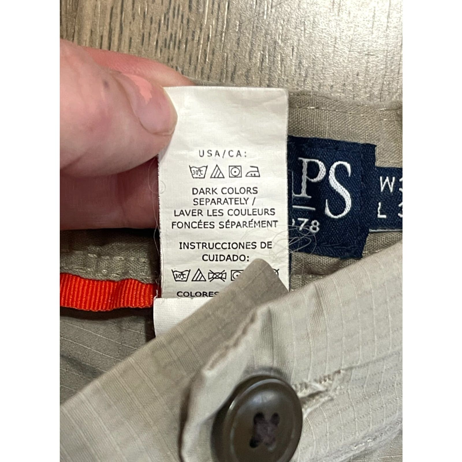 Chaps Chaps Pants Mens 38x30 Tan Built in Belt Straight Leg Pockets Chino Bassline Casual Pants Mens Size 38x30 Brown Flat Front Regular Inseam 30in Size US 38 / EU 54 - 6 Thumbnail