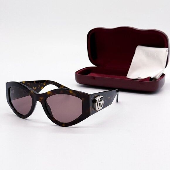 Gucci NEW GUCCI GG1951S 002 SUNGLASSES HAVANA BROWN WOMEN CAT EYE Size ONE SIZE - 1 Thumbnail