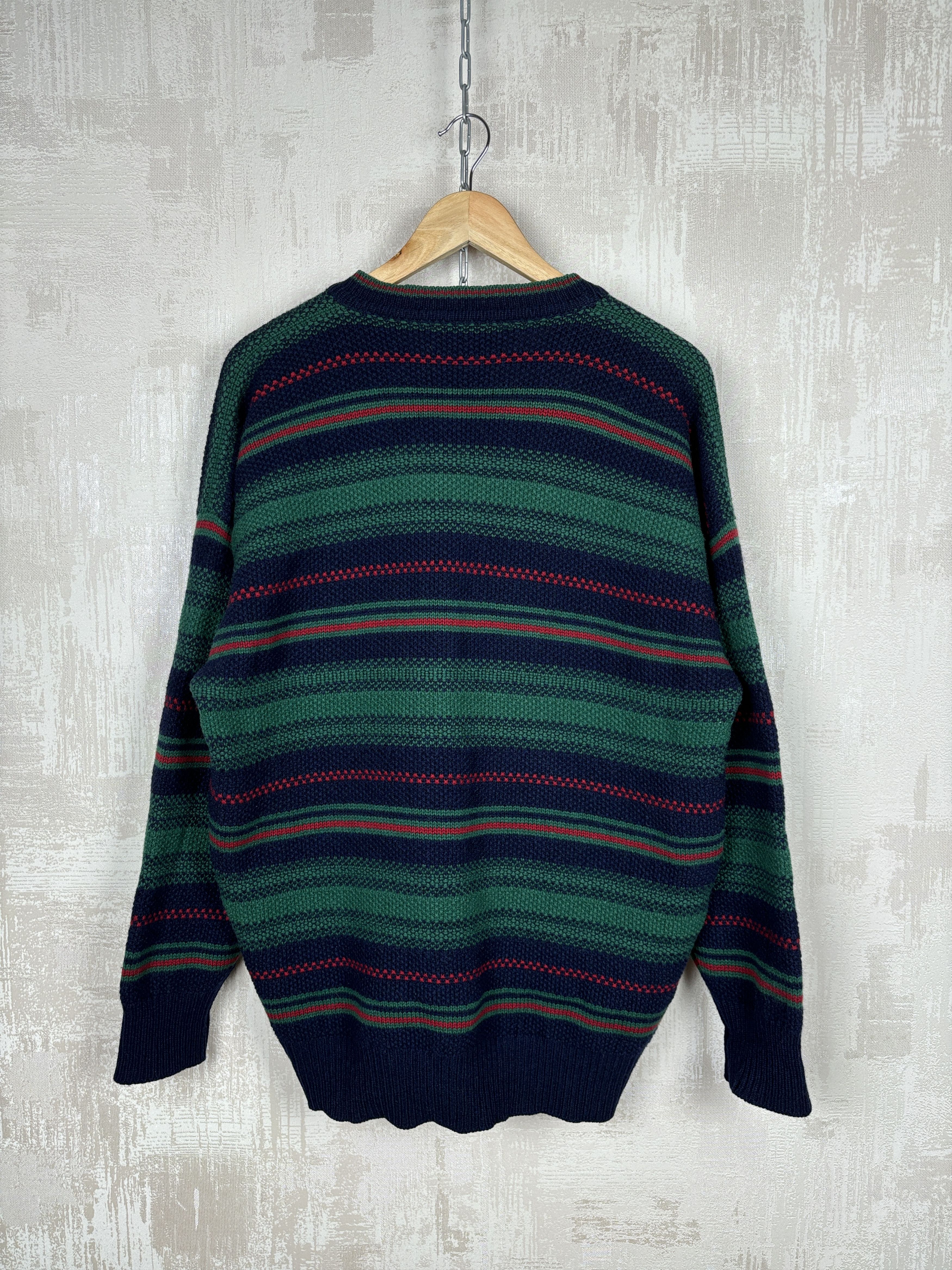 Alan Paine × Vintage Alan Paine Wool Crew Sweater Striped Size UK 40" EU 48 Size US L / EU 52-54 / 3 - 13 Thumbnail