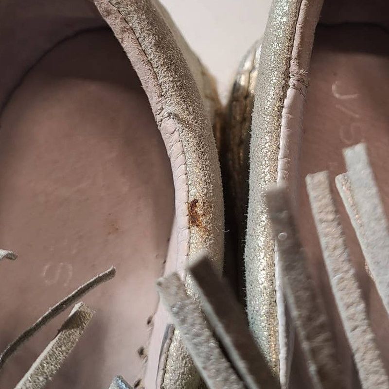 J/Slides J Slides Raoul Espadrilles Pompom Metallic Leather Sneaker 7 Size US 7 / IT 37 - 6 Thumbnail