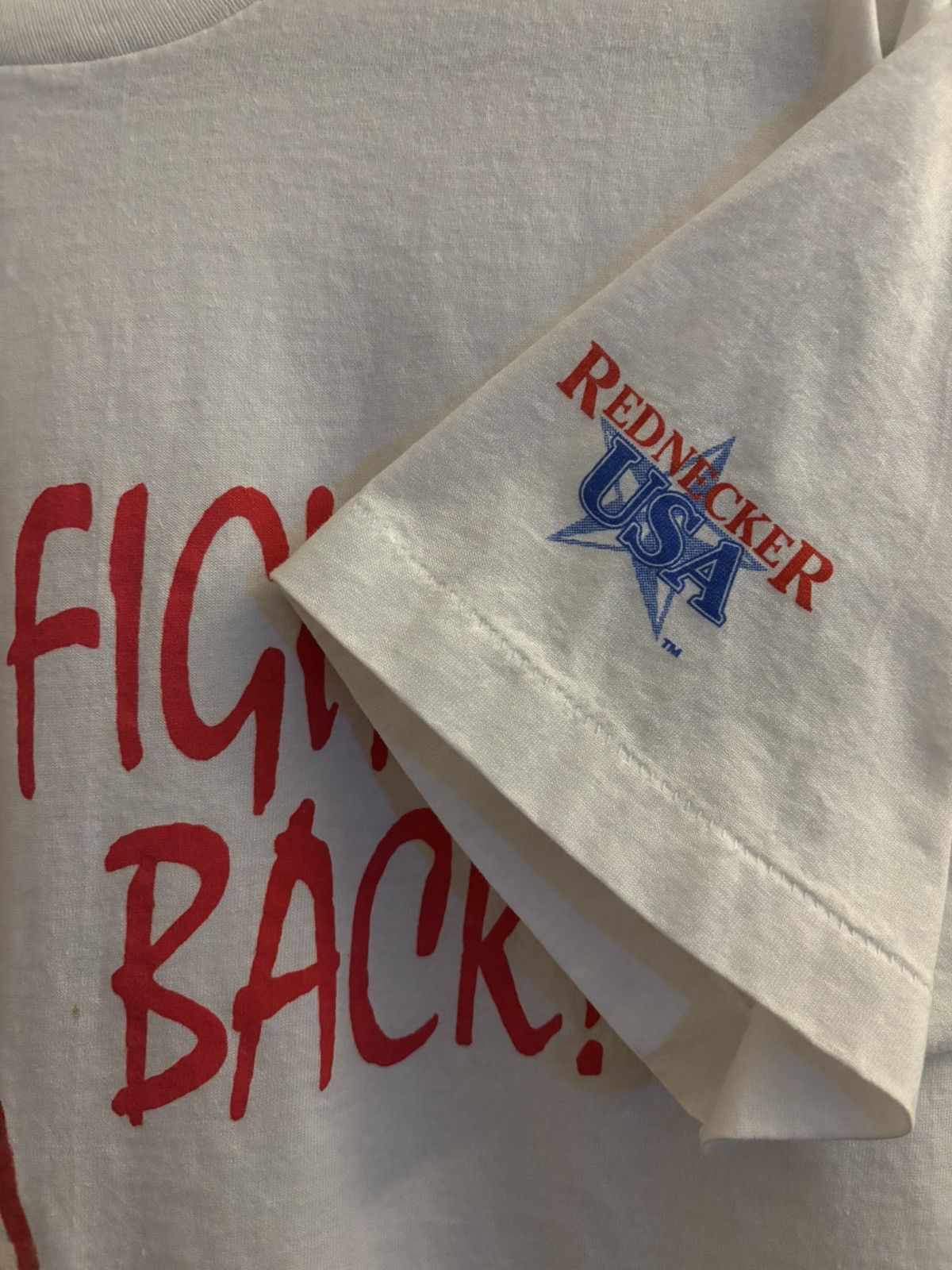 Vintage Vintage Single Stitch Uncle Sam Fight Back Buy American Tee Size US XL / EU 56 / 4 - 4 Thumbnail