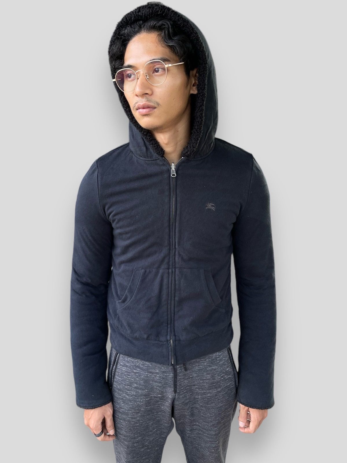 Burberry 🔥BURBERRY BLUE LABEL REVERSIBLE FLEECE SWEATER HOODIE Size S / US 4 / IT 40 - 6 Thumbnail