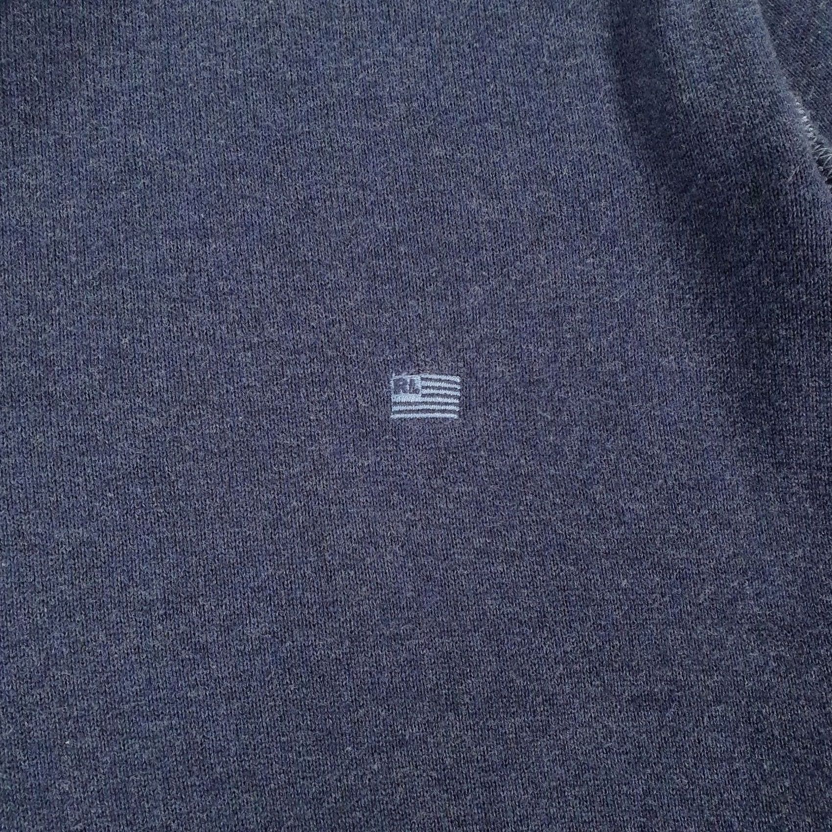 Polo Ralph Lauren Polo Ralph Lauren Jumper Mens XXL Navy Blue Cotton Knit Quarter Zip Flag Logo Size US XXL / EU 58 / 5 - 5 Thumbnail