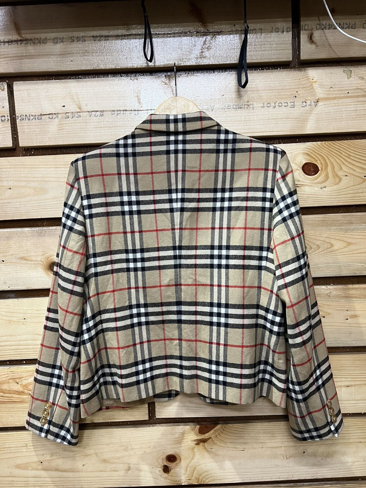 Burberry Burberry Check Wool Blazer Vintage Size M / US 6-8 / IT 42-44 - 9 Thumbnail