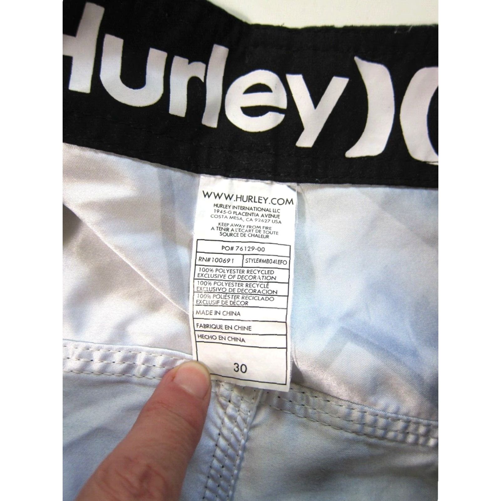 Hurley Hurley Surf Board Shorts Men Size 30 Chevron Grey Black White Beach Swim Size US 30 / EU 46 - 3 Thumbnail