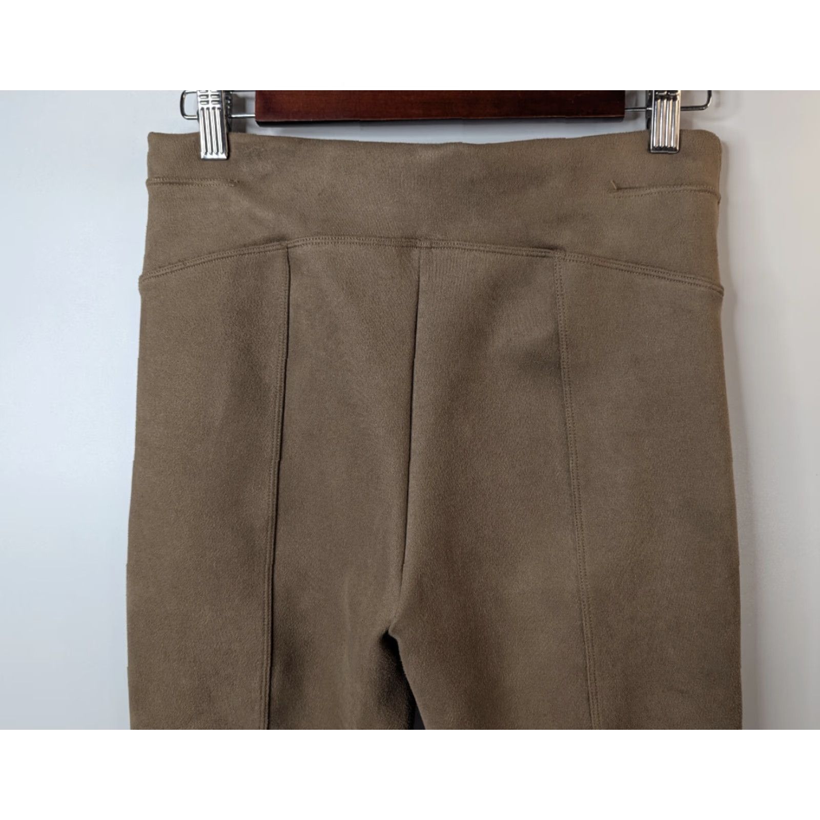 Spanx SPANX Leggings Size Medium Brown Faux Suede High Waist Pull On 20322R M Regular Women Size 32" / US 10 / IT 46 - 5 Thumbnail