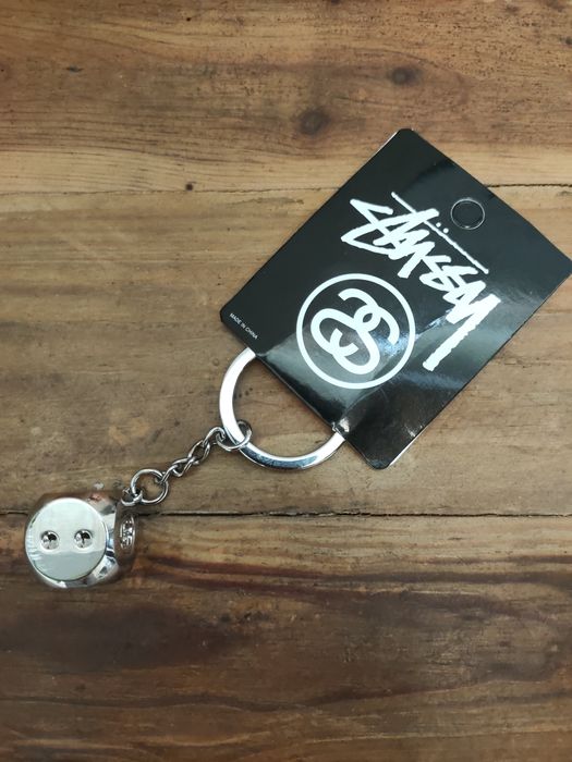 Stussy Metal Dice Keychain