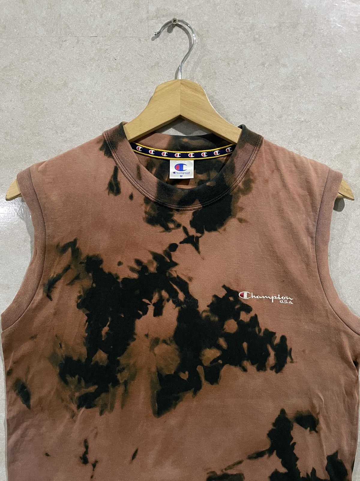 Champion × Vintage Vintage Champion Sleeveless Tie Dye Tee Size US M / EU 48-50 / 2 - 2 Thumbnail