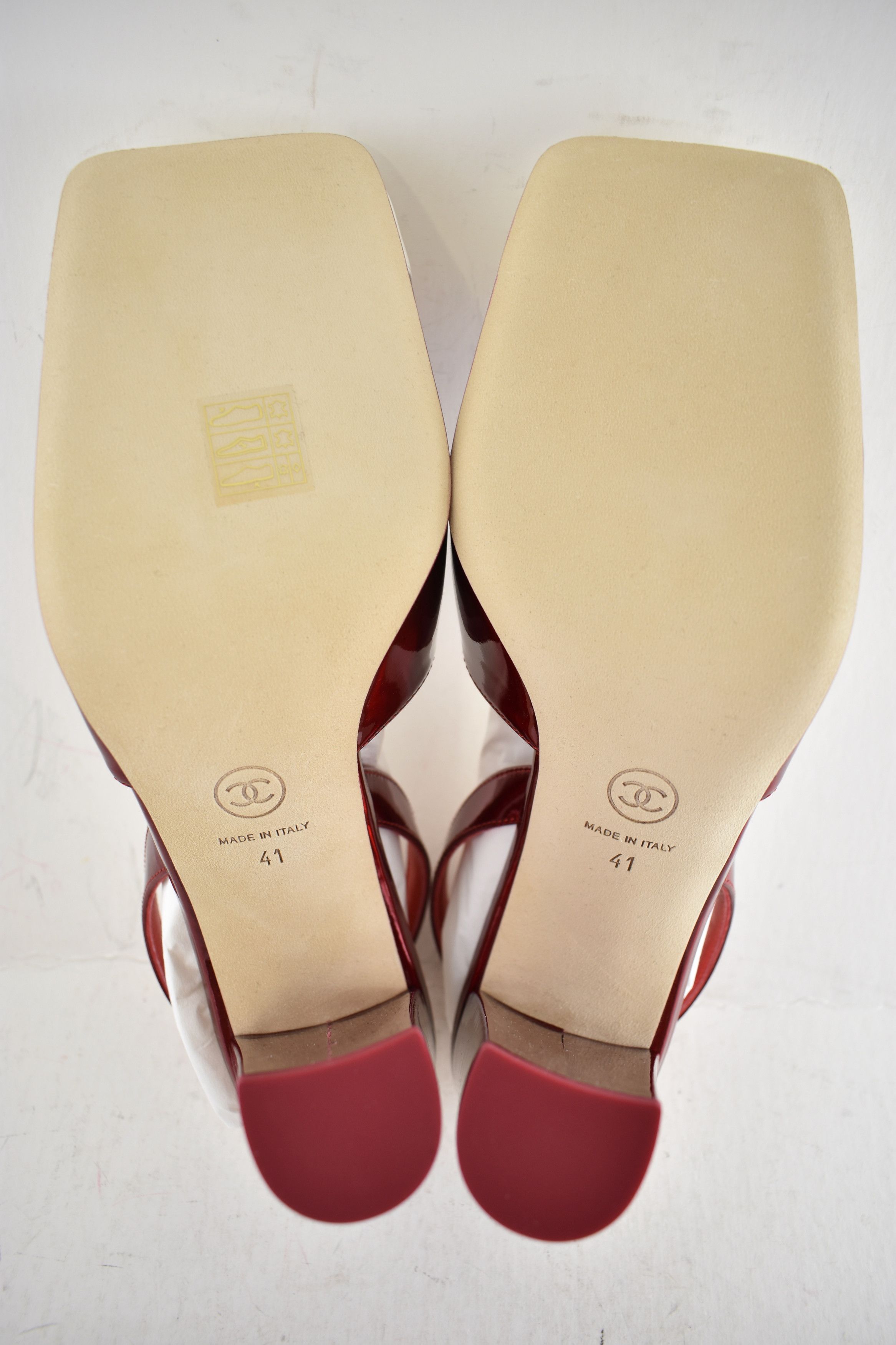 Chanel 26S Blazy White Square Toe Logo Slingback Block Heel Pump 41 Size US 11 / IT 41 - 19 Thumbnail