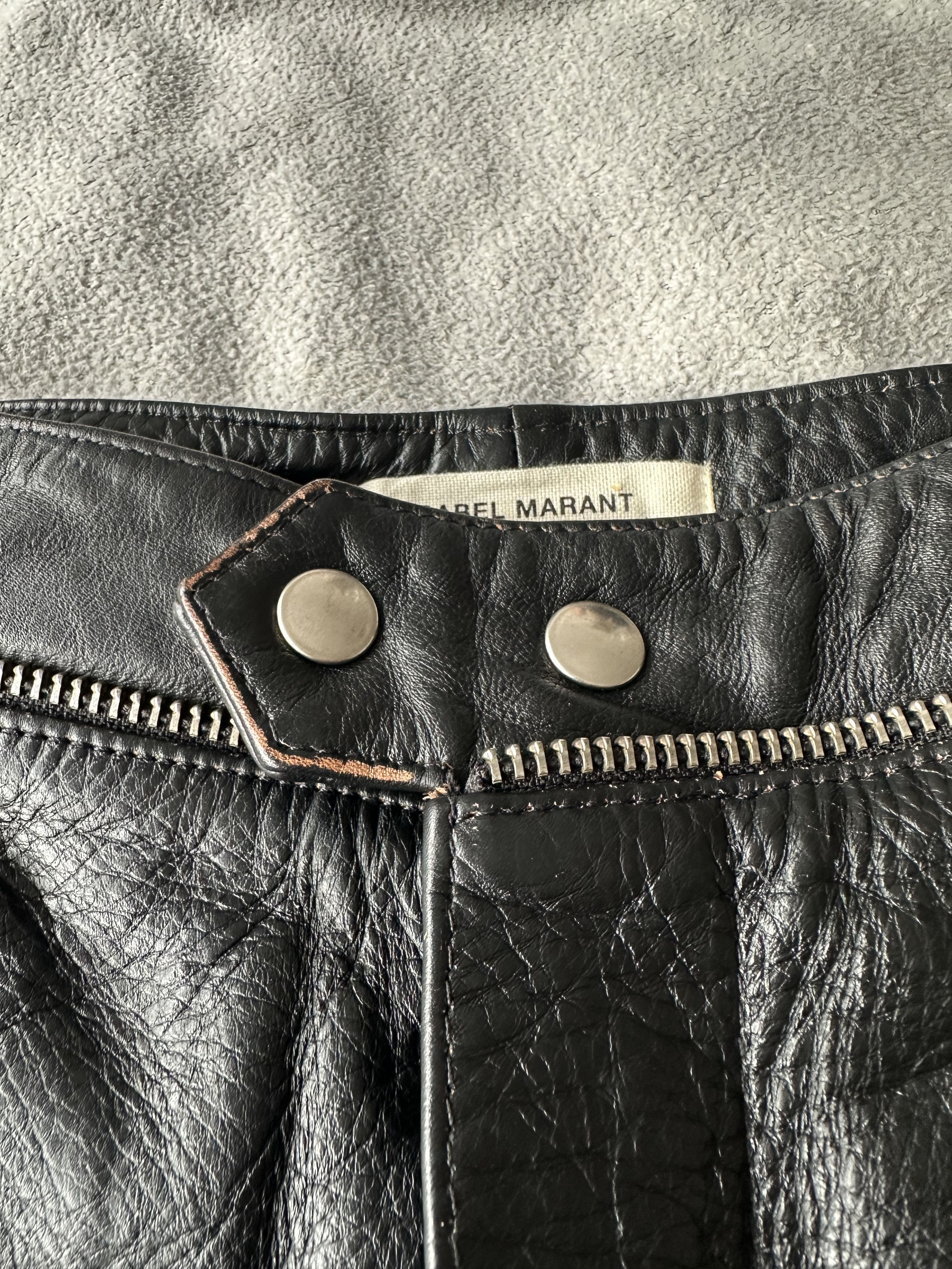 H&M × Isabel Marant Isabel Marant x H&M Leather Biker Pants Black Size 30" / US 8 / IT 44 - 8 Thumbnail