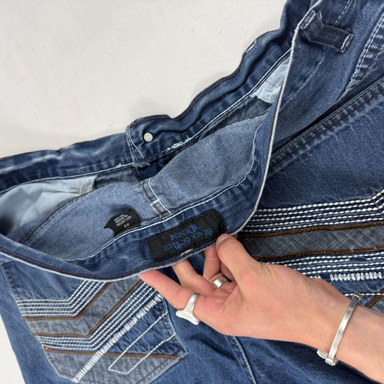 JNCO × Rocawear × Vintage Vintage y2k embroidered archive baggy skater stonewash jeans Size US 40 / EU 56 - 6 Thumbnail