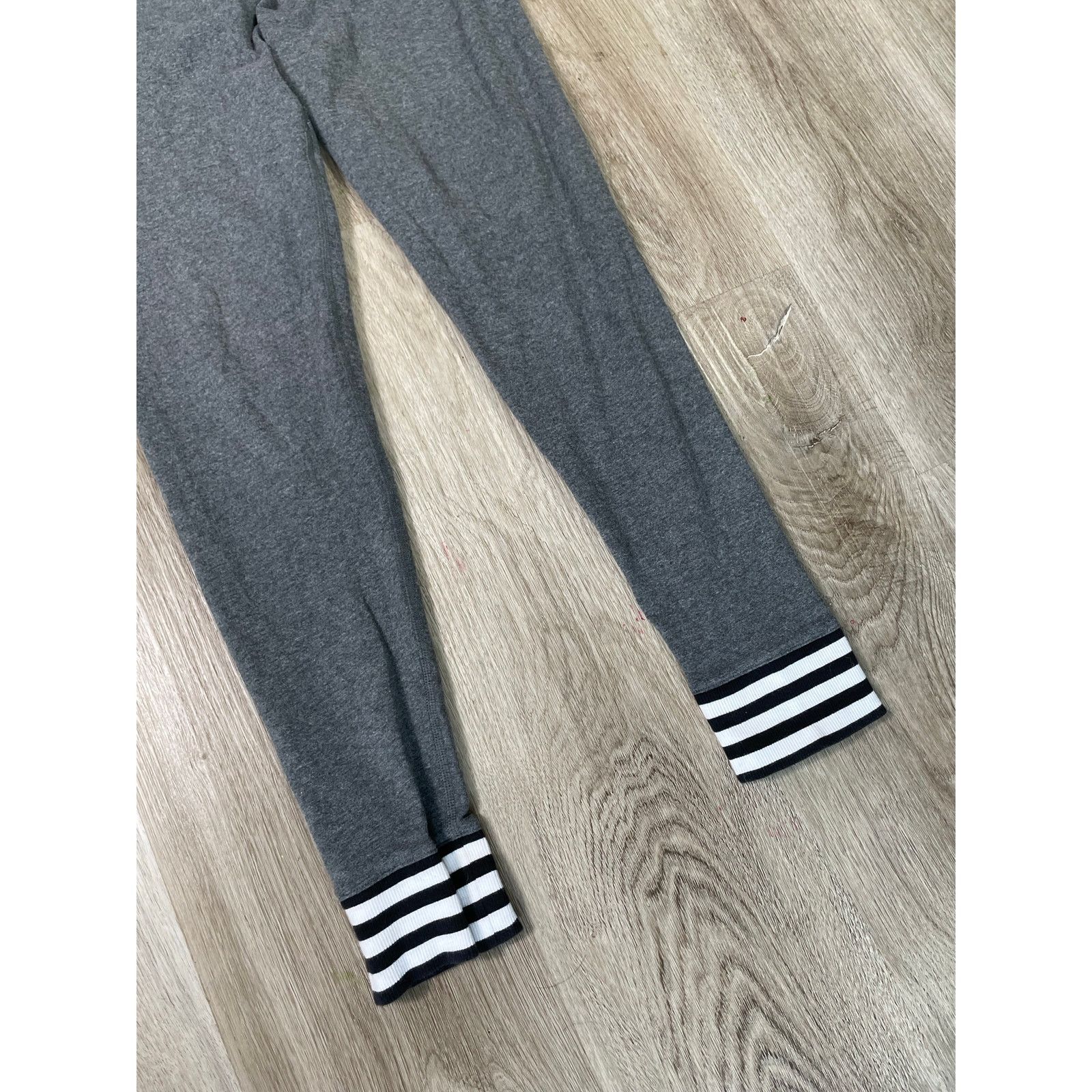 Adidas Adidas 3-Stripes Leggings Gray Cotton Blend Women's M Size 24" / US 00 / IT 34 - 7 Thumbnail