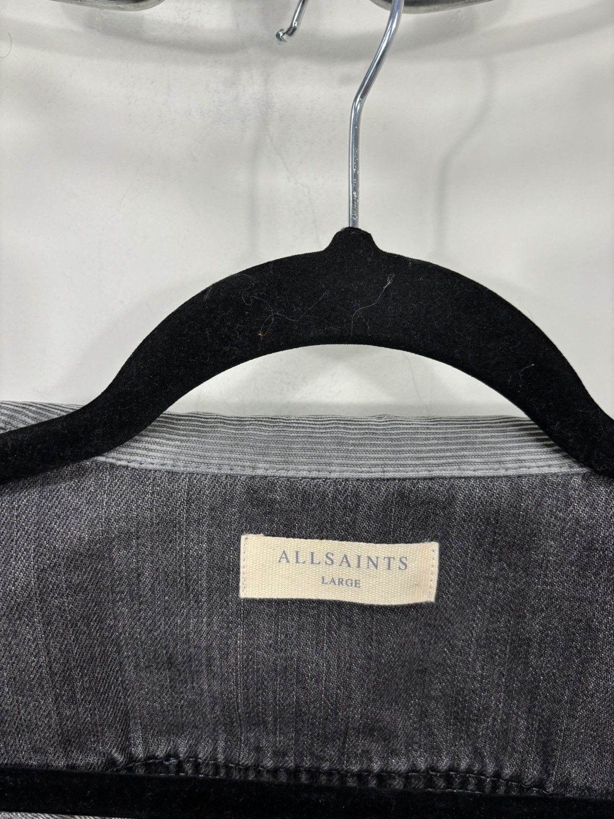 Allsaints AllSaints Men’s Grafton Washed Grey Denim Jacket Size US L / EU 52-54 / 3 - 12 Thumbnail