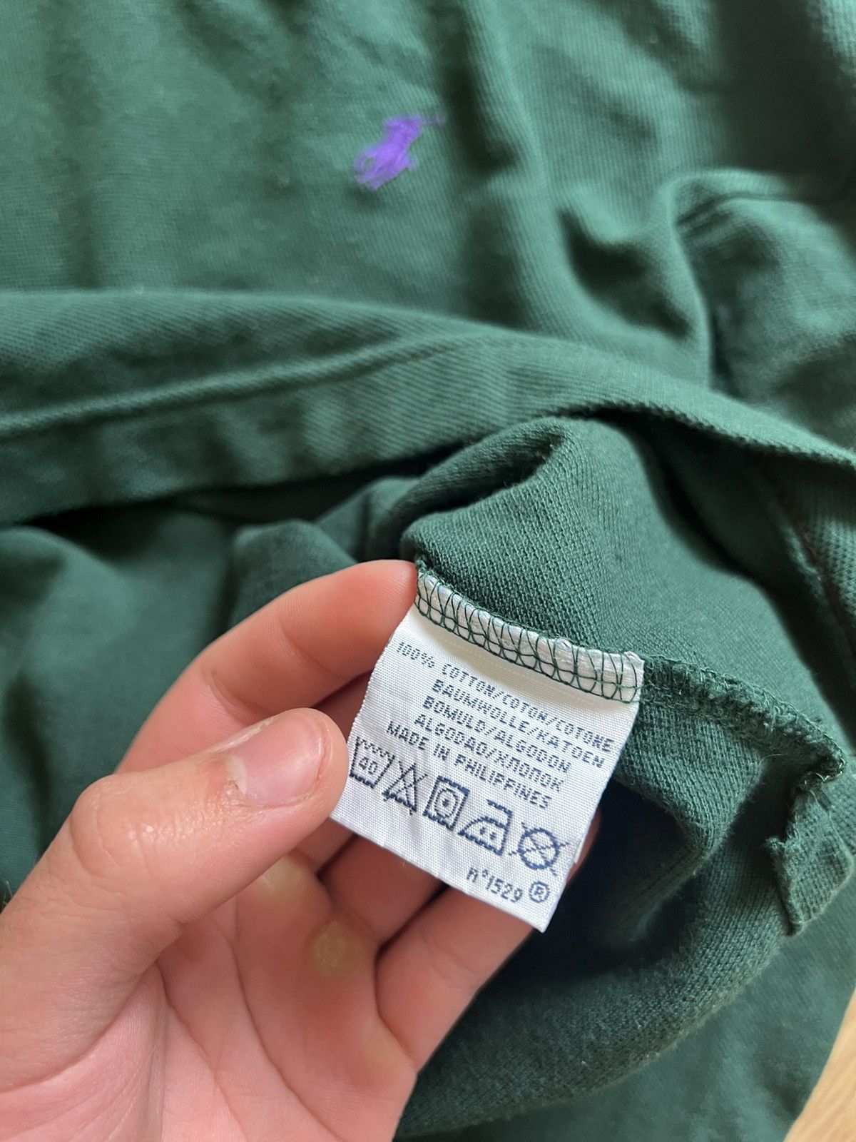 Polo Ralph Lauren × Ralph Lauren × Vintage Vintage polo Ralph Lauren rugby long sleeve green 90s Size US XL / EU 56 / 4 - 6 Thumbnail