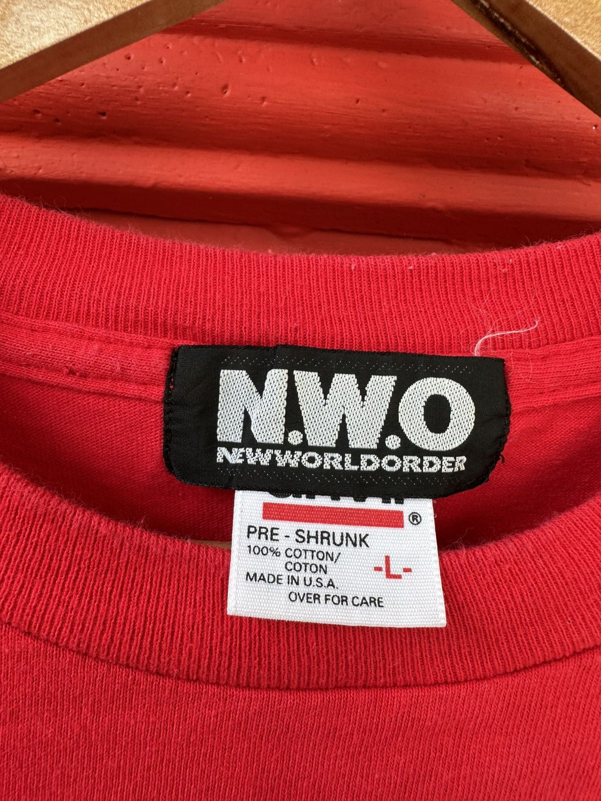 Vintage RARE Vintage 90s New World Order London Nite Tee Size US L / EU 52-54 / 3 - 4 Thumbnail