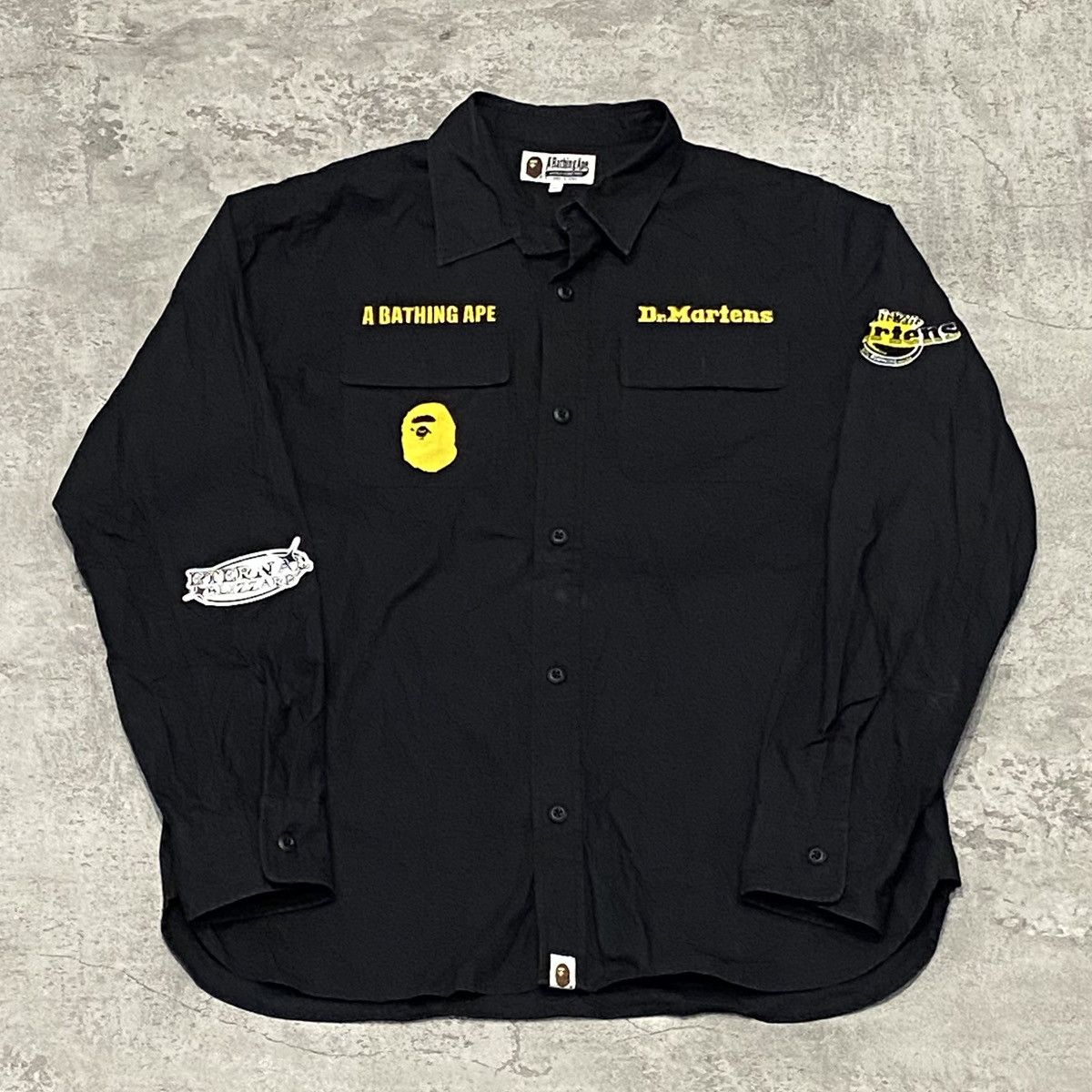Bape × Dr. Martens Bape X Dr. Martens Black Work Shirt Size US L / EU 52-54 / 3 - 1 Thumbnail