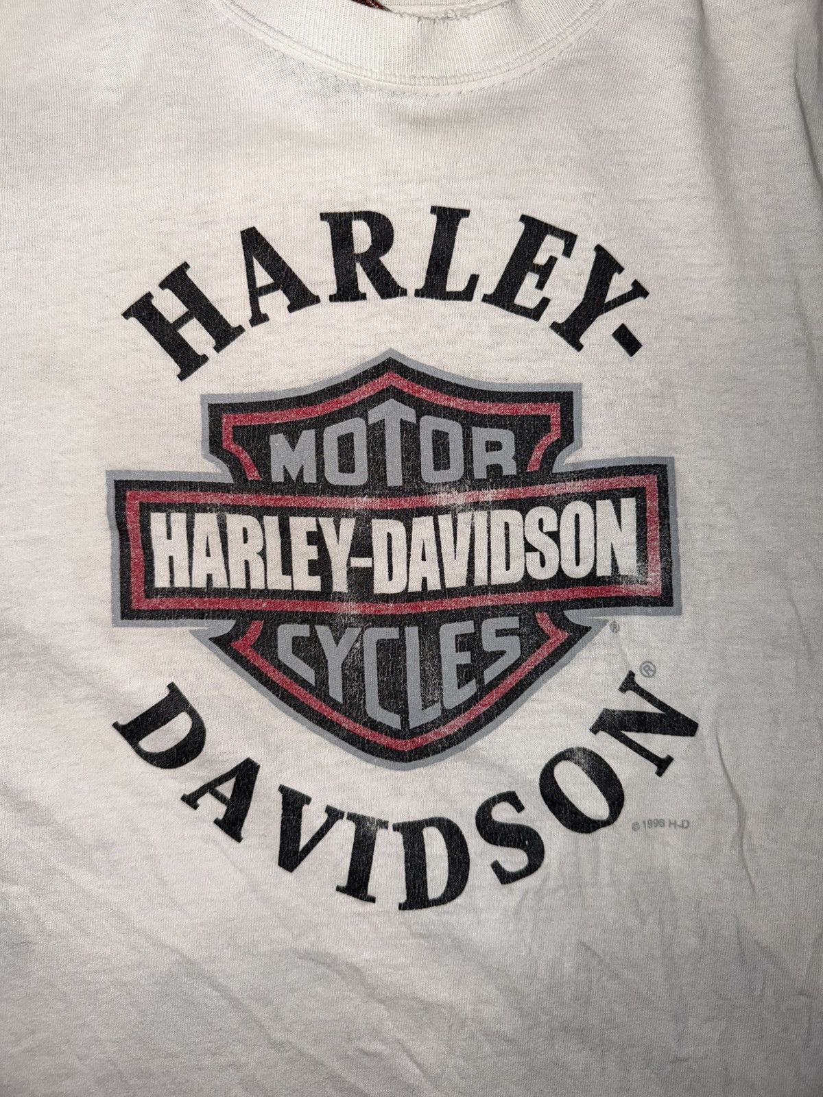 Harley Davidson Vintage 1996 Harley Davidson White Tee Size US M / EU 48-50 / 2 - 2 Thumbnail