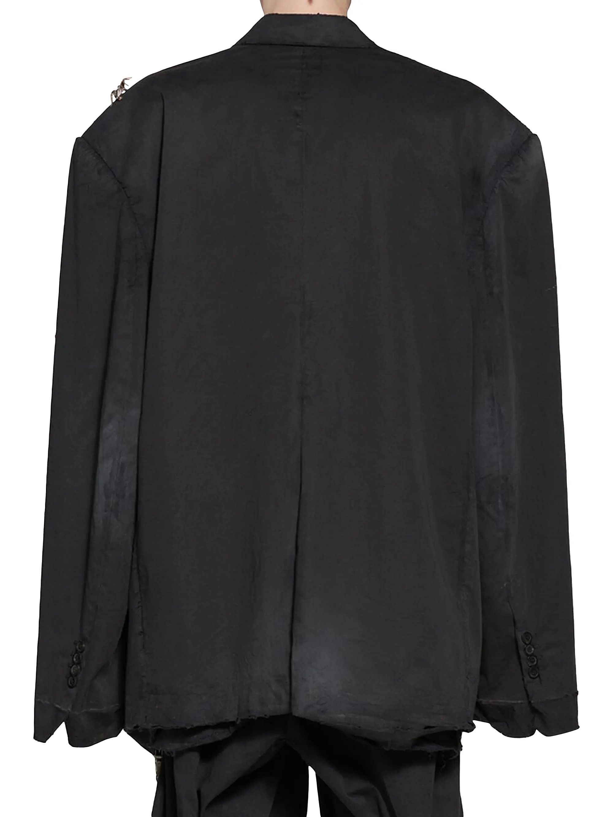 Balenciaga o1w1db10825 Goth Tailored Jacket in Black Size US XL / EU 56 / 4 - 4 Thumbnail