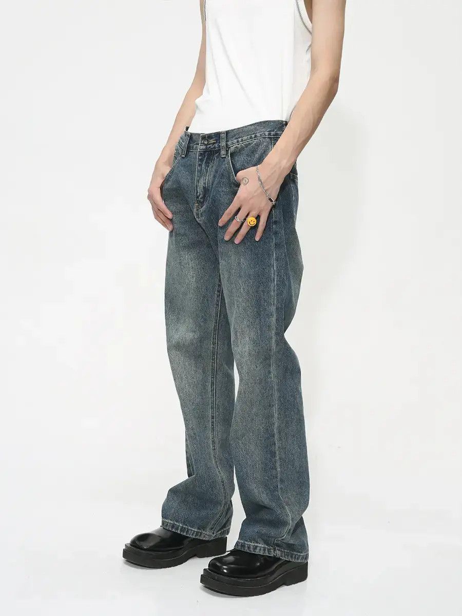Japanese Brand Retro loose high street micro flared jeans Size US 32 / EU 48 - 1 Thumbnail