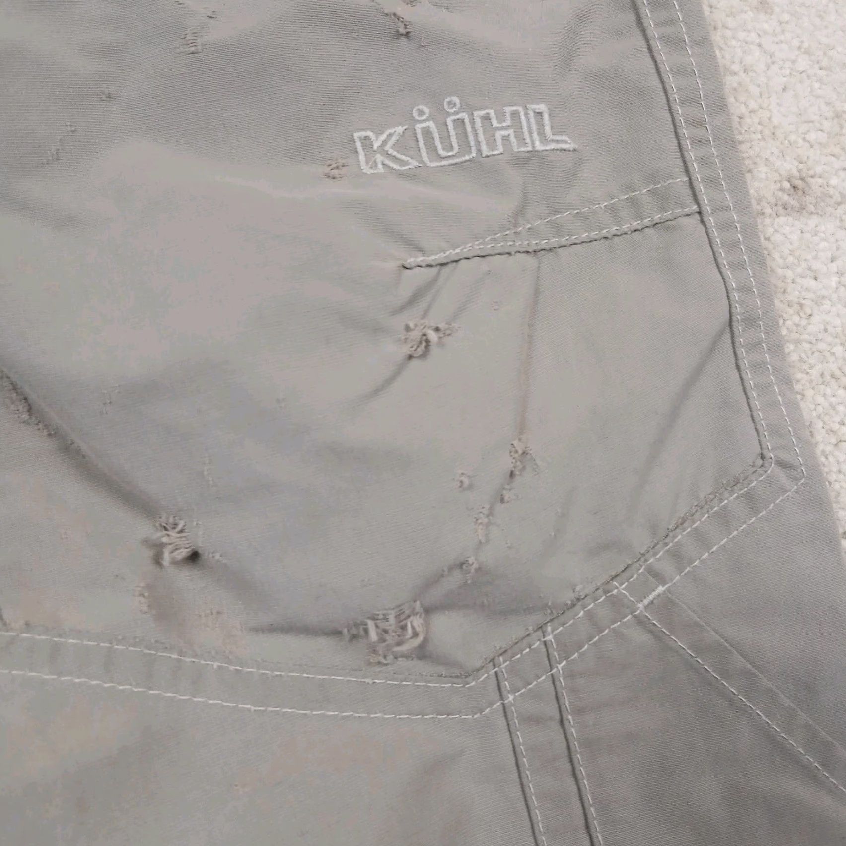 Vintage Kuhl Liberator Convertible Pants Men 30x32 Beige Cargo Pocket Logo Hiking Outdoors Ultra Stretch Regular Rise 30" Inseam 32" Size US 30 / EU 46 - 5 Thumbnail