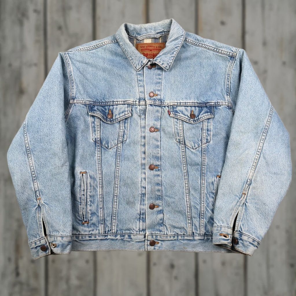 Levi's VINTAGE Levi's Trucker Denim Jacket Men L Large Blue 90s - Denim Jacket 60s-90s Size US L / EU 52-54 / 3 - 1 Thumbnail