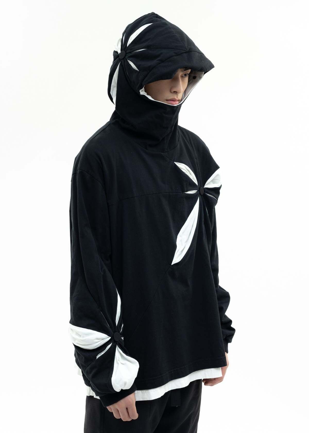 Kusikohc Kusikohc Black Origami Long Hoodie Size US L / EU 52-54 / 3 - 1 Thumbnail