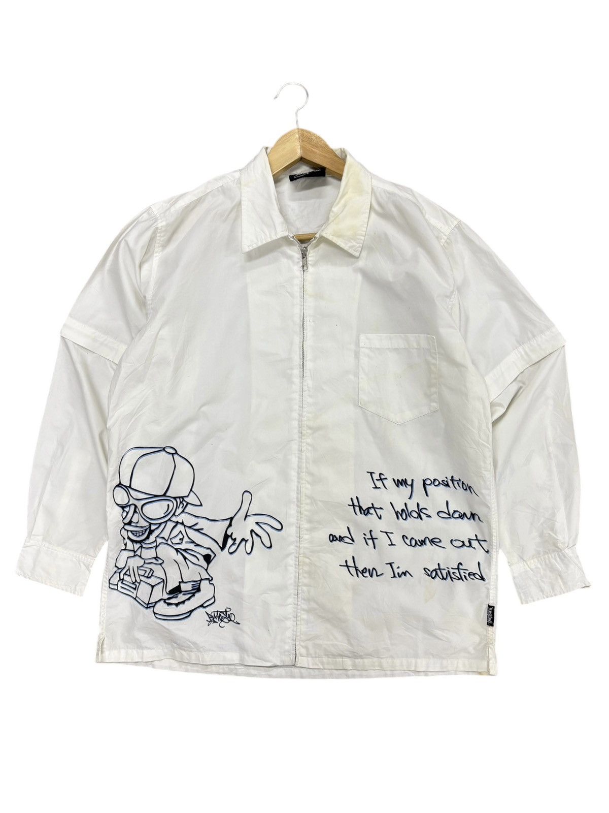 Other Y2K VINTAGE BOBBY GANG HIP HOP 2 WAY ZIPPER COLLAR SHIRT Size US L / EU 52-54 / 3 - 1 Thumbnail