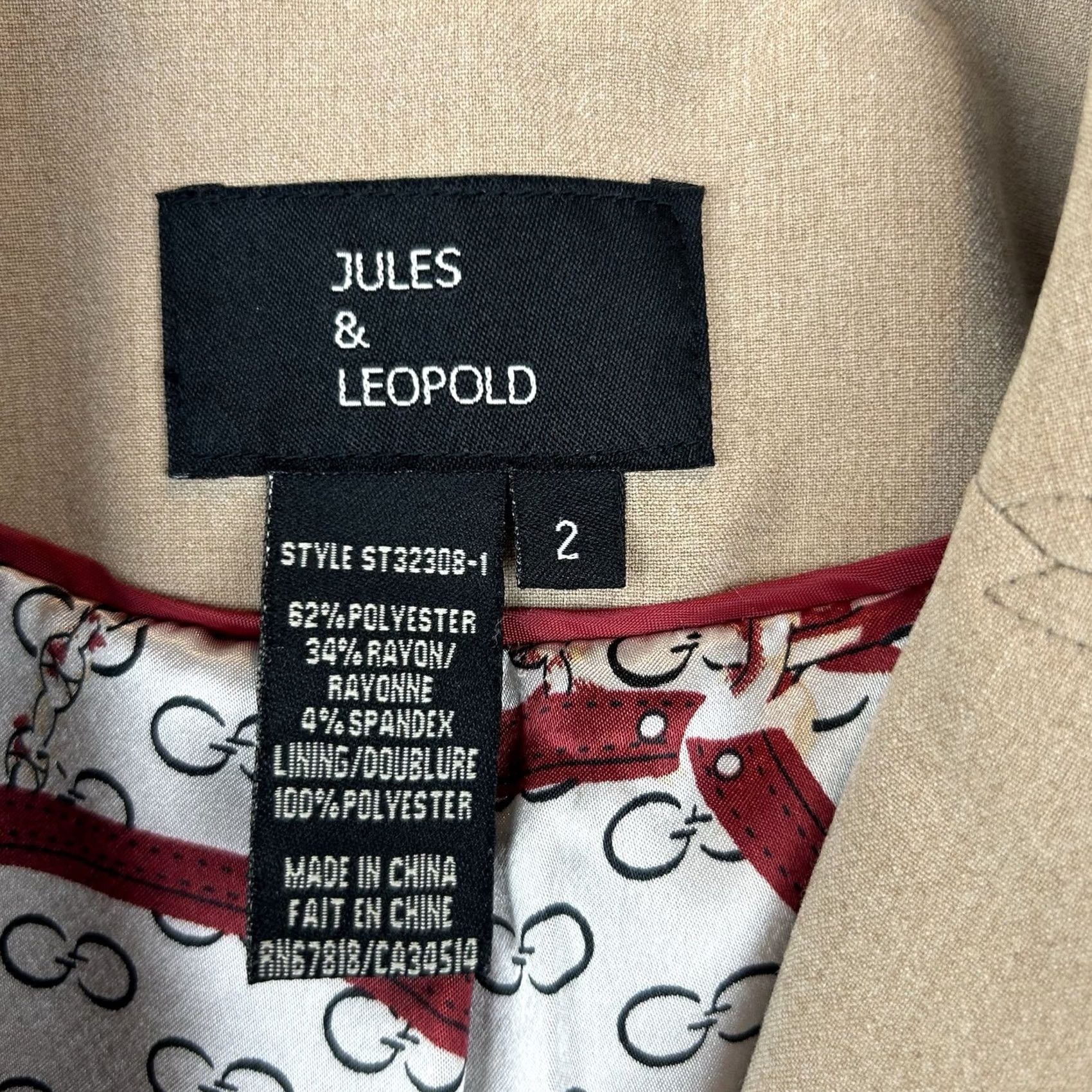 Vintage Jules Leopold Blazer Women PS Beige Button Short Sleeve Per Pes Petite Regular Basic Jacket Vintage No 70s Size S / US 4 / IT 40 - 3 Thumbnail