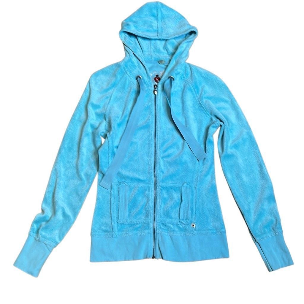 Other Twisted Heart Terry Cloth Blue Fitted Hoodie Size S / US 4 / IT 40 - 1 Thumbnail