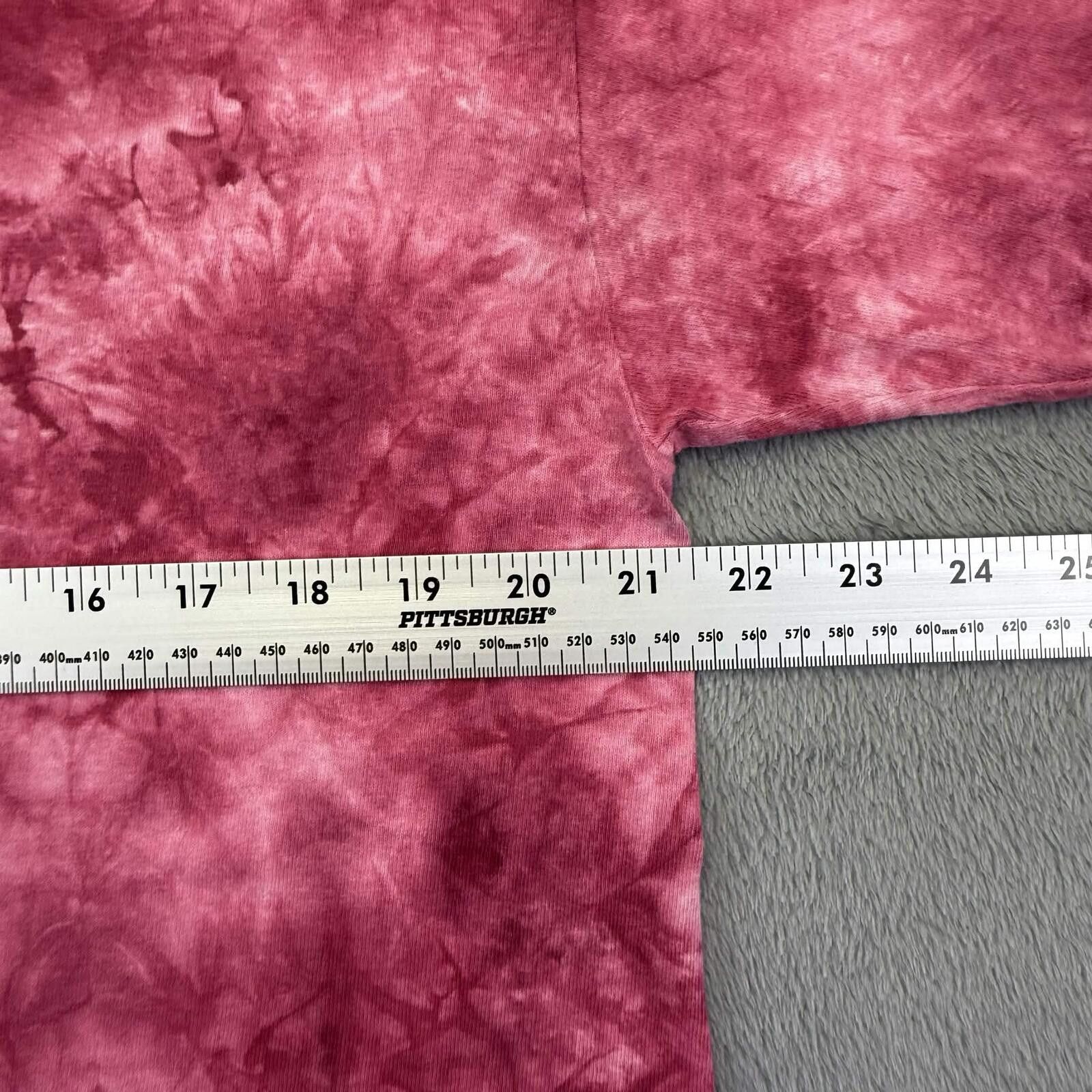 Gildan Gildan Pink/Purple Tie Dye Graphic Tee with Cross & Flowers Size ONE SIZE - 6 Thumbnail