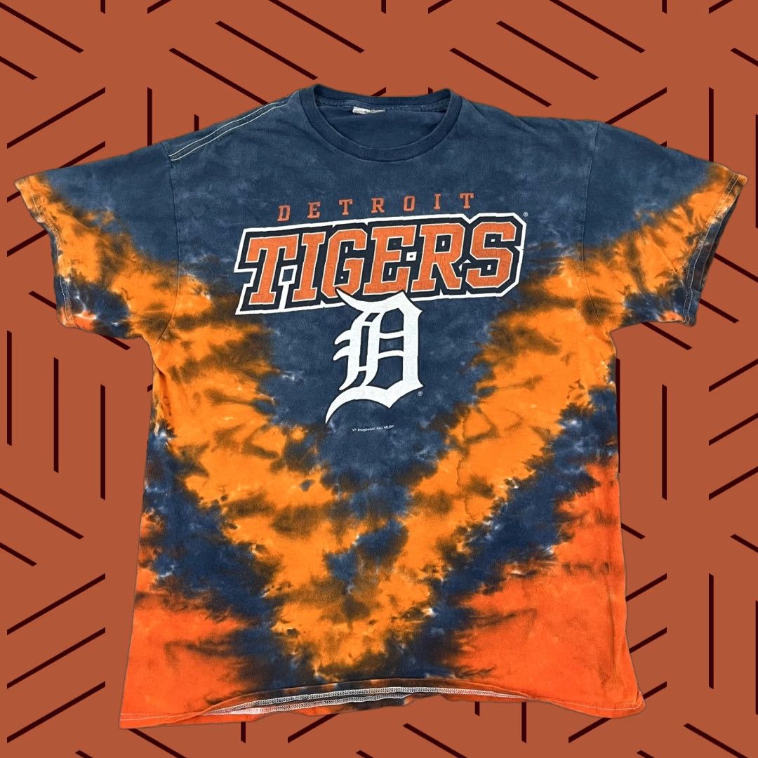 Vintage Detroit Tigers Shirt Men Medium Logo Blue Orange Tie Dye Tee Baseball Crew Neck Short Sleeve Retro? Size US M / EU 48-50 / 2 - 1 Thumbnail