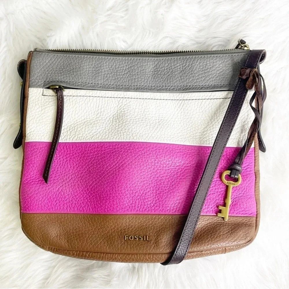 Fossil Fossil Jenna Leather Cross body Messenger Bag Size ONE SIZE - 1 Thumbnail