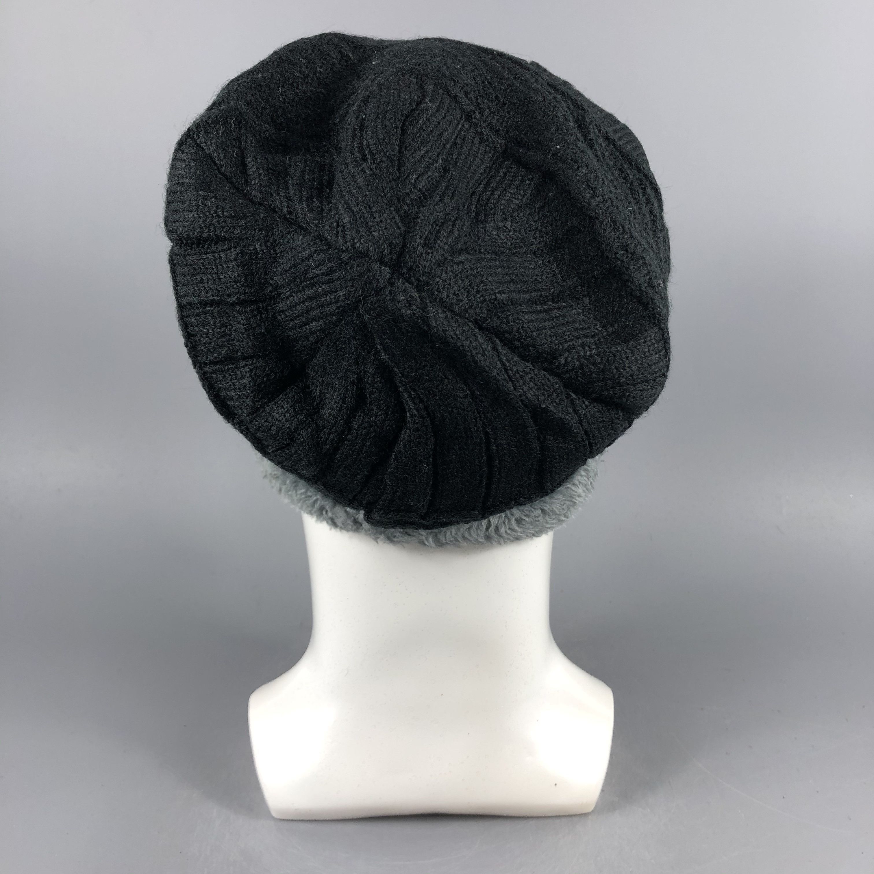 Vintage Song Ting Black Beanie Snow Hat Snow Cap -D1247 Size ONE SIZE - 3 Thumbnail