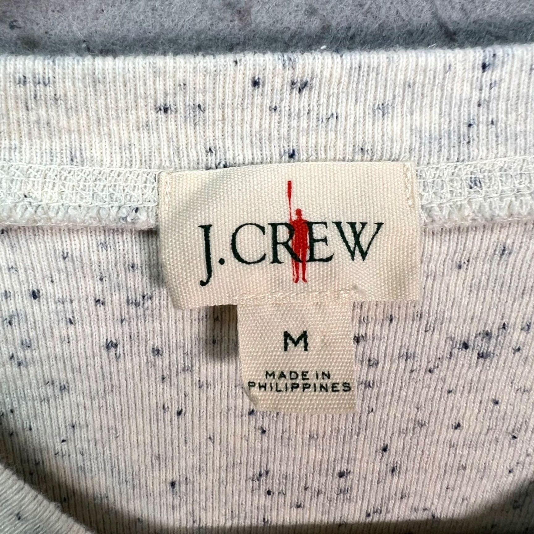 J.Crew J. Crew Mens Medium Light Gray Speckled Henley Shirt Long Sleeve 100% Cotton Shirt Button-Up Casual Classic Fall Winter Spring Mens Size US M / EU 48-50 / 2 - 3 Thumbnail