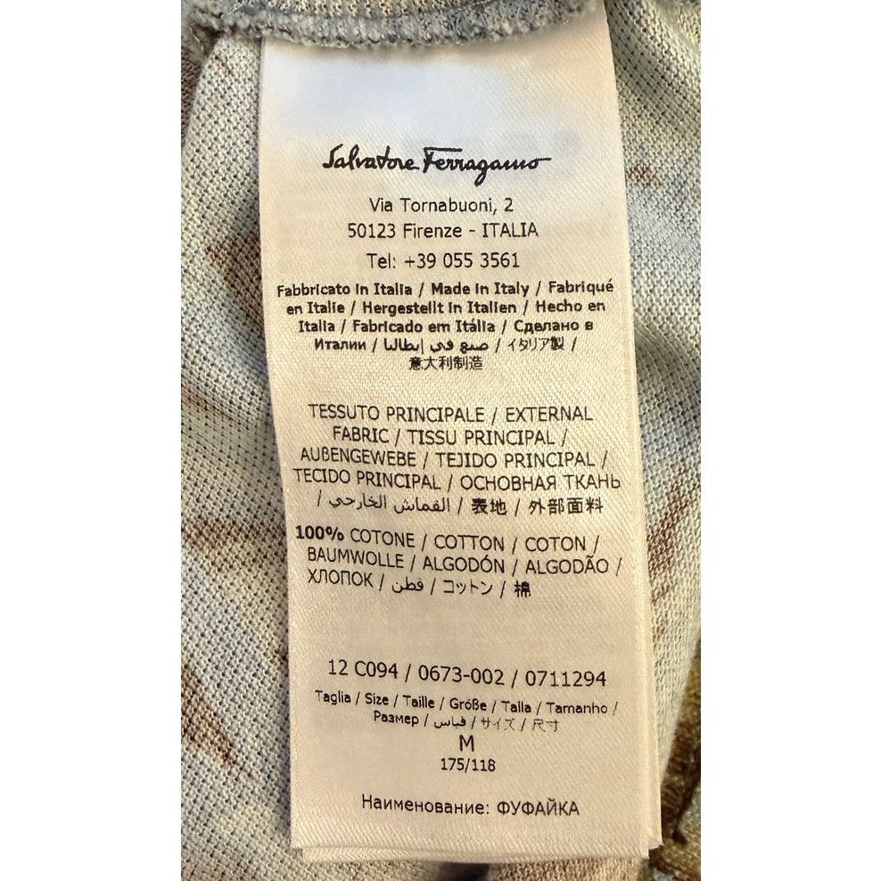 Salvatore Ferragamo Salvatore Ferragamo Cotton Floral Polo T-shirt in Blue Size US M / EU 48-50 / 2 - 4 Thumbnail