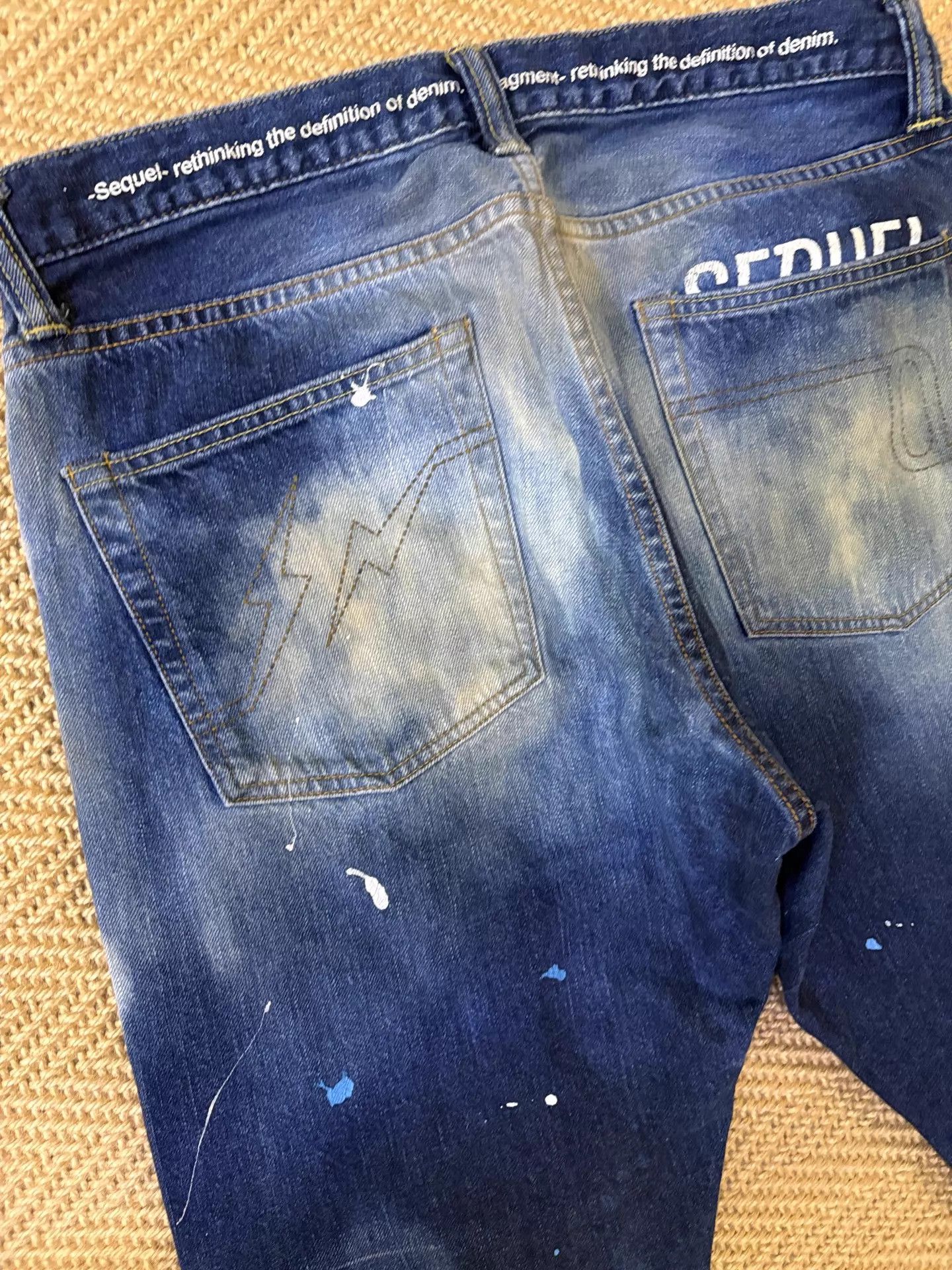 Other F x S Distressed Cut B&W Splatter Jeans M Near New Size US 32 / EU 48 - 4 Thumbnail