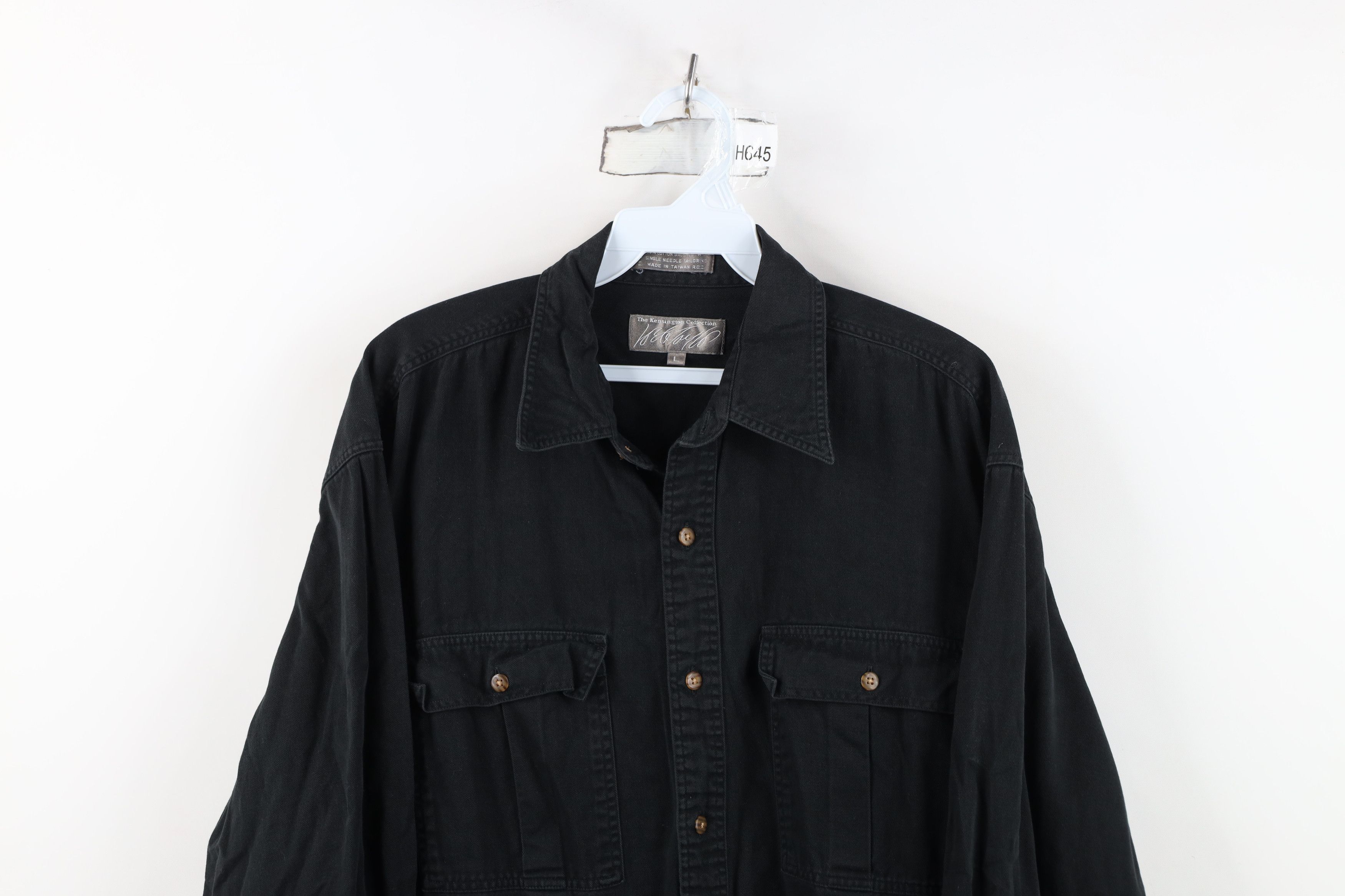 Vintage Vintage 90s Streetwear Big Pocket Cotton Twill Button Shirt Size US L / EU 52-54 / 3 - 2 Thumbnail