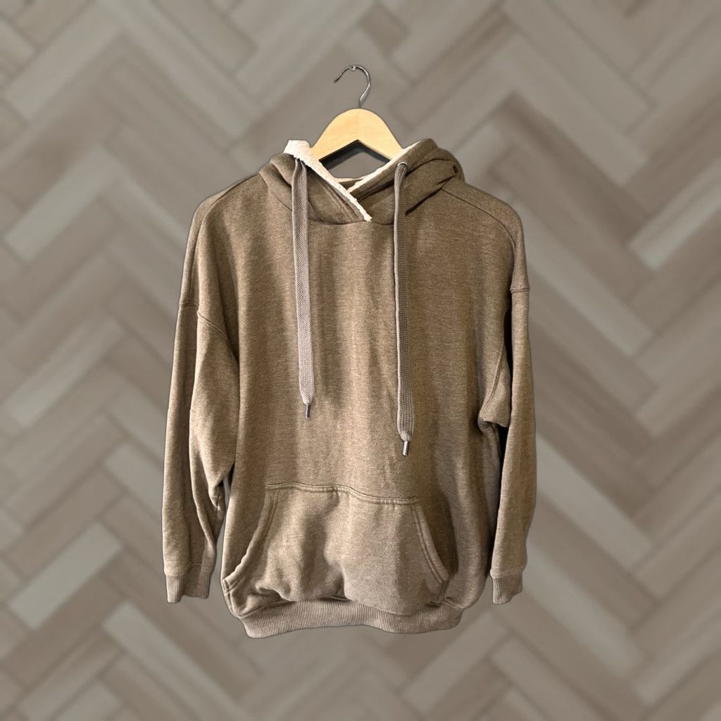 Vintage Aerie Womens Brown Fleece Pullover Hooded Sweatshirt Size M Size M / US 6-8 / IT 42-44 - 1 Thumbnail
