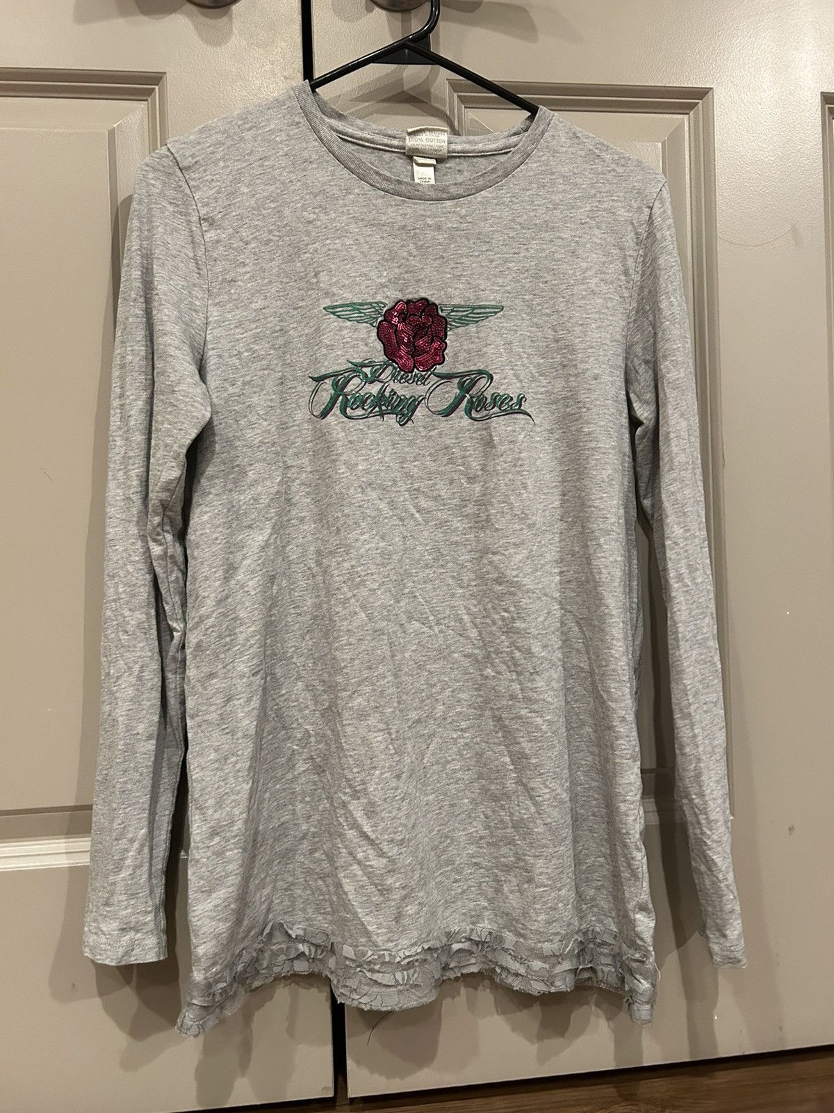 Diesel DIESEL Rocking Roses Vintage Women's Long Sleeve Shirt-Rare Size ONE SIZE - 2 Thumbnail