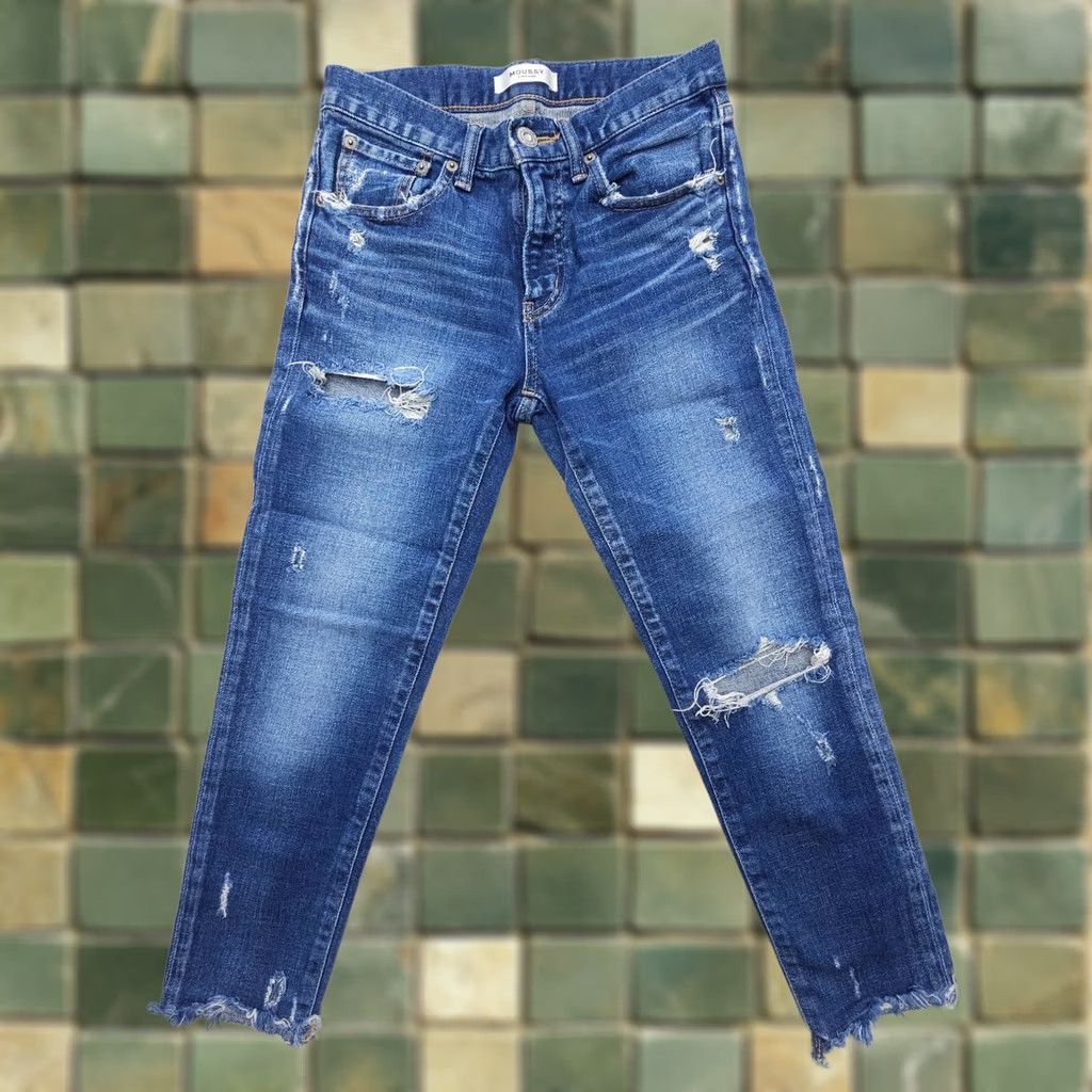 MOUSSY Moussy Vintage Howa Cropped Jeans 26 x 23" Dark Wash Slim Denim Women City Jeans Size 26" / US 2 / IT 38 - 1 Thumbnail
